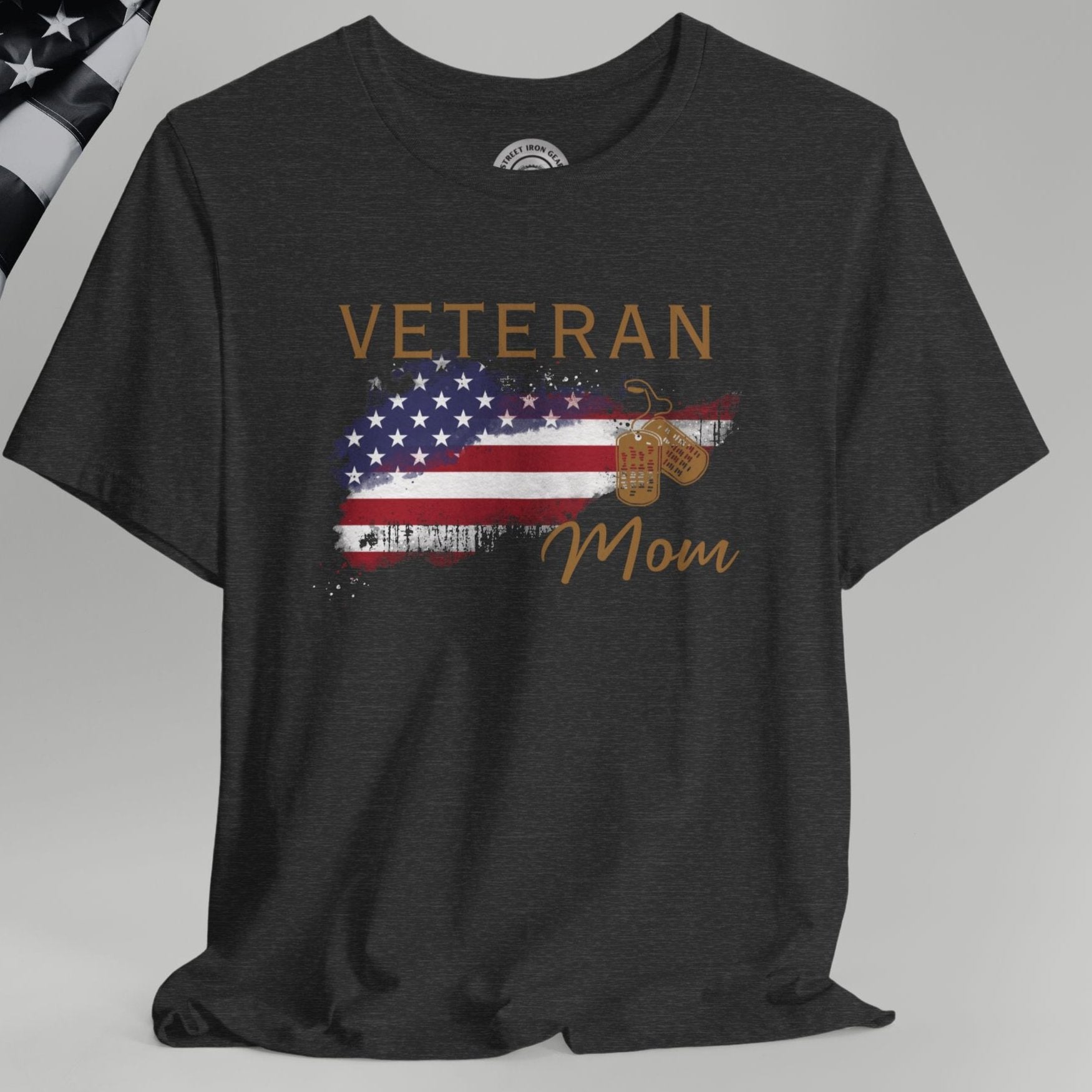 American Veteran Mom Crew Neck TShirt