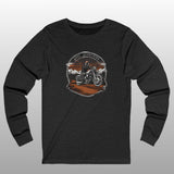 Vintage Style Motorcycle Culture Long Sleeve Crew Neck TShirt