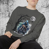 Halloween Skull Rider Crew Neck Sweatshirt