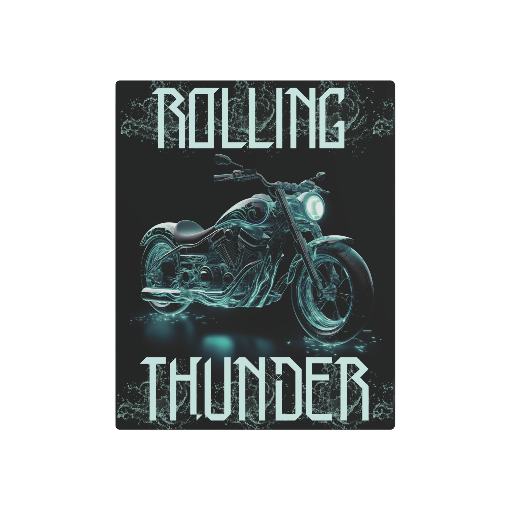 Motorcycle Metal Poster - Rolling Thunder