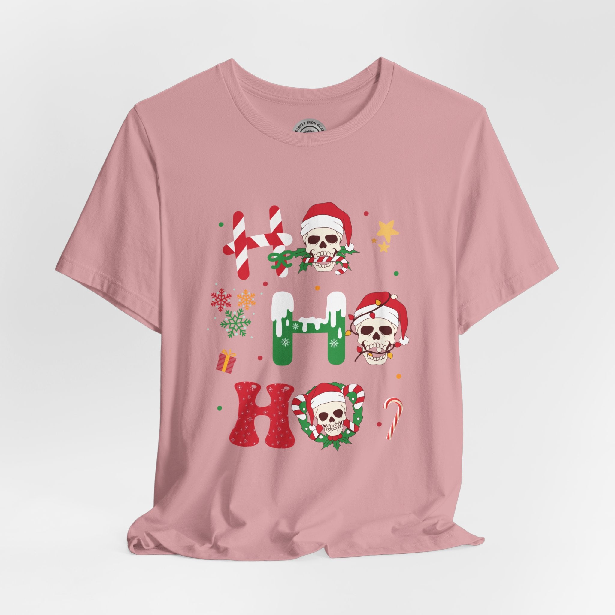 Funny Christmas Skull Crew Neck TShirt