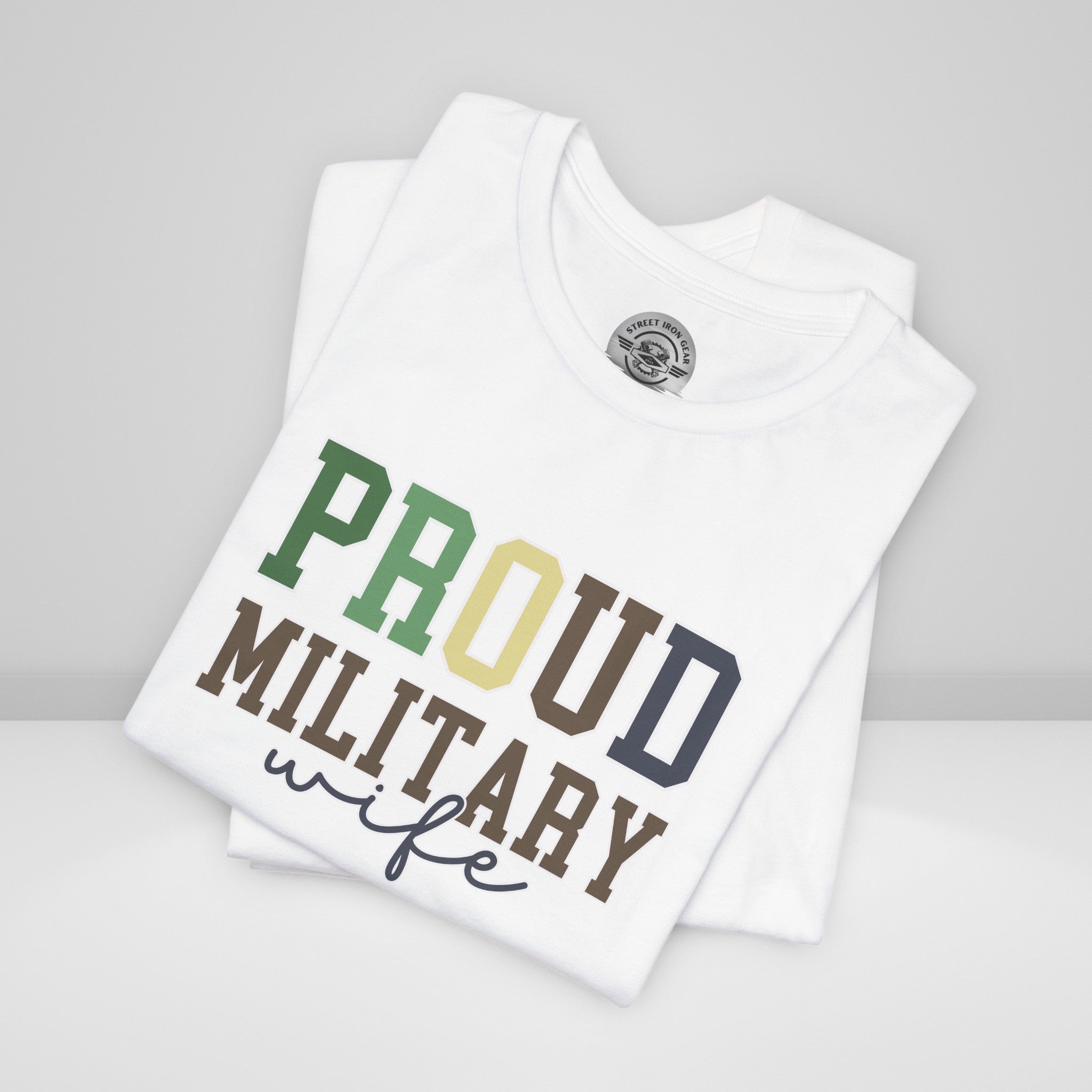 Proud Military Wife Crew Neck TShirt