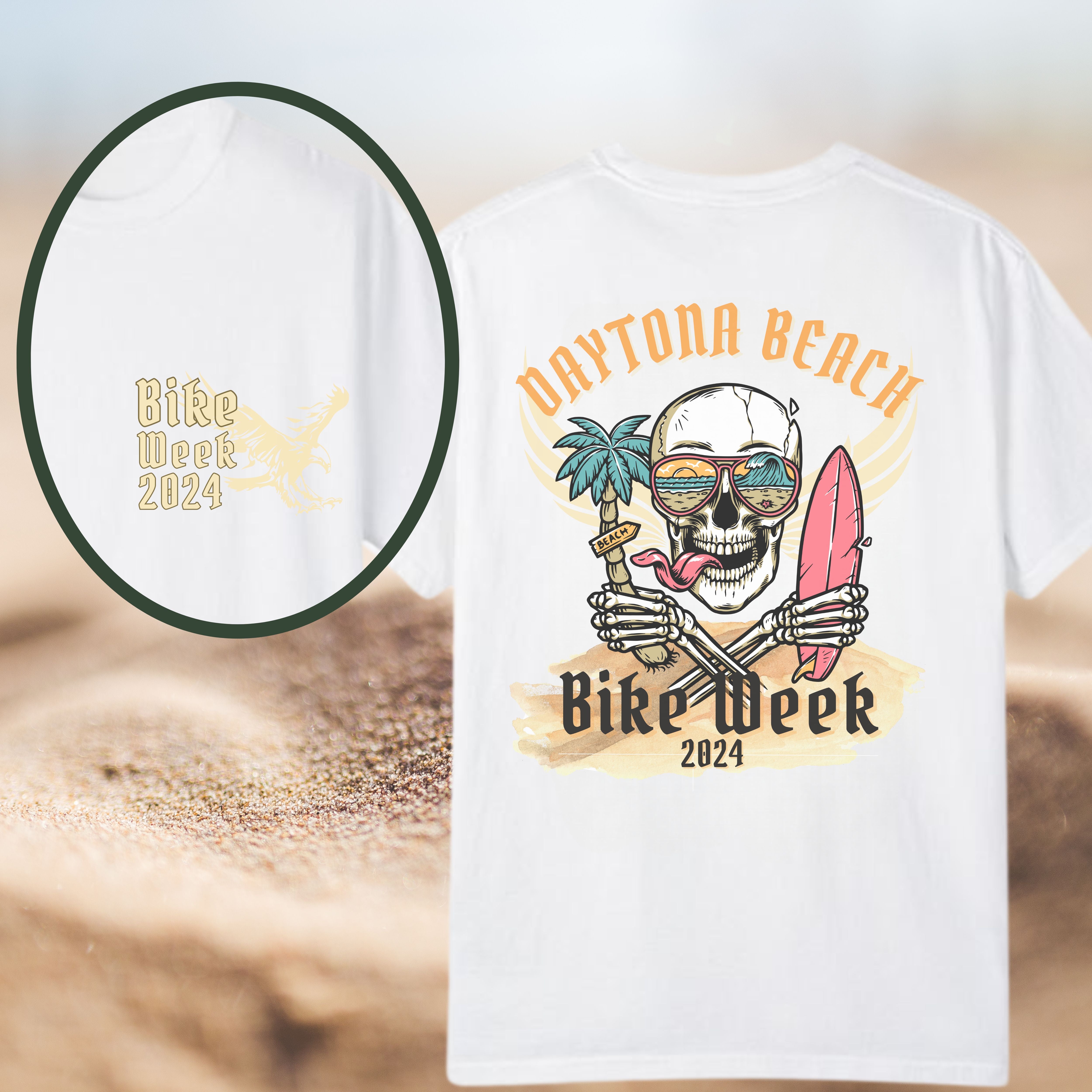 Daytona Beach Bike Week 2024 Premium Crew Neck TShirt