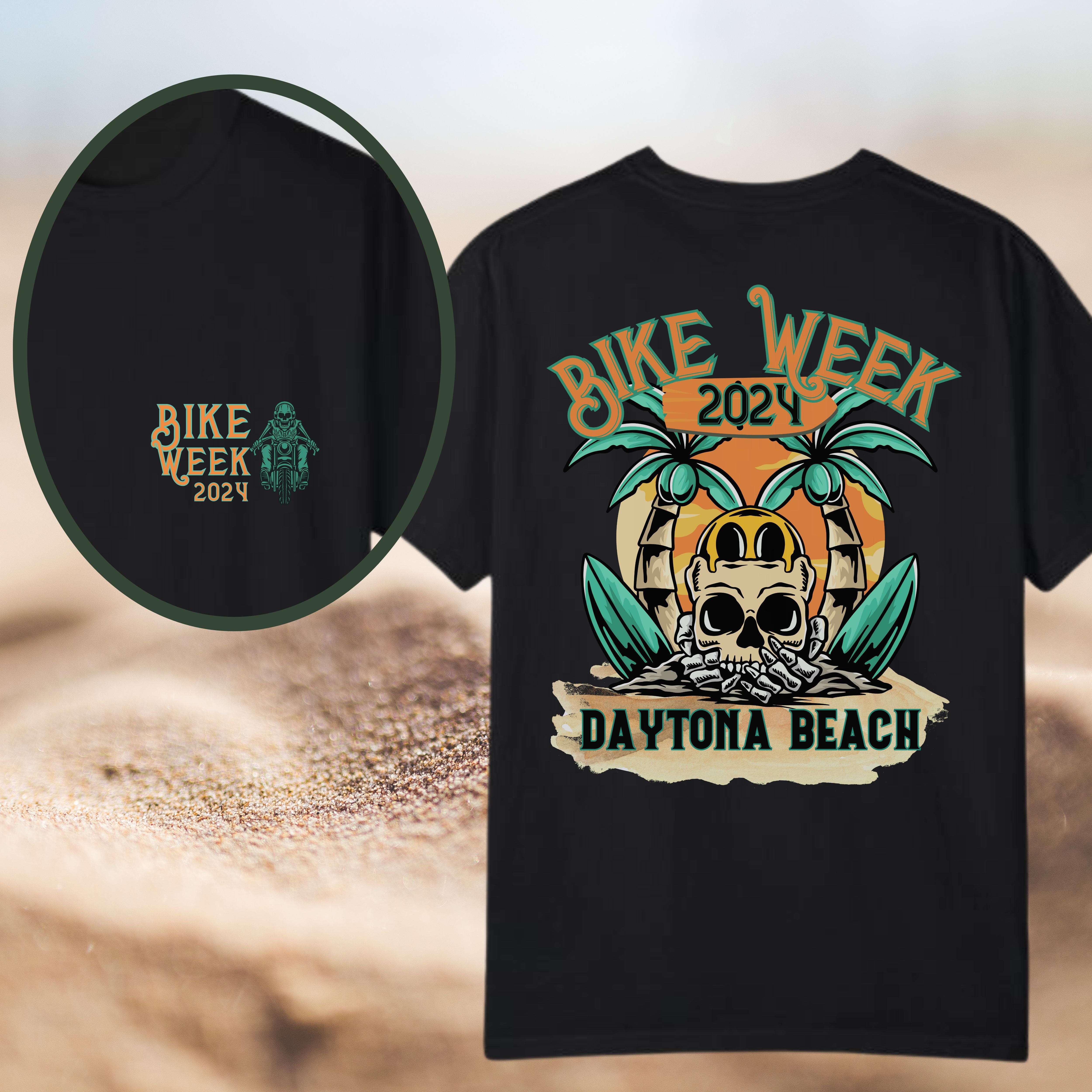 Daytona Beach Bike Week 2024 Premum Crew Neck TShirt