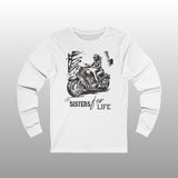 Lady Biker Long Sleeve Crew Neck TShirt