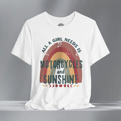 Women's Grunge Motorcycle Crew Neck TShirt