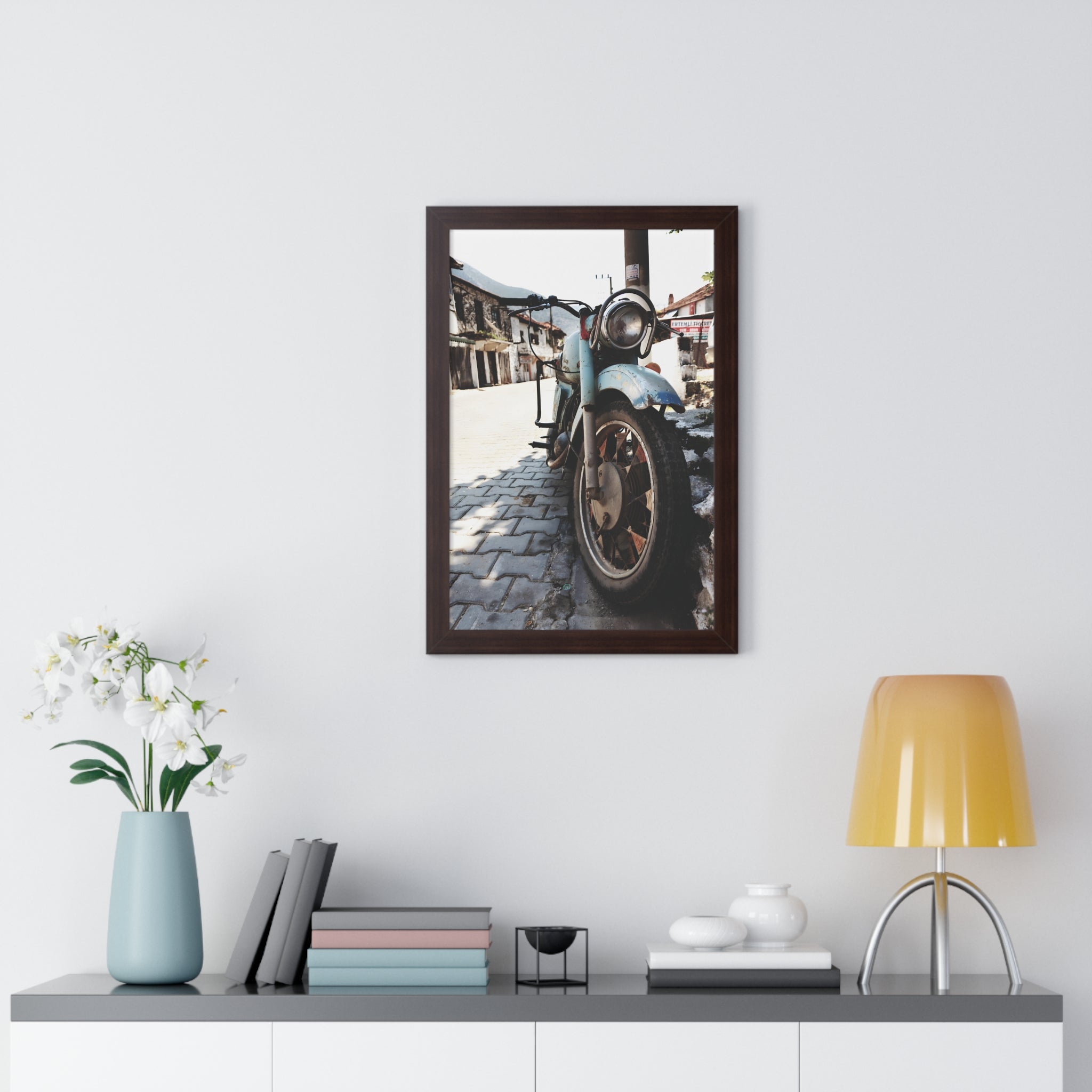 Vintage Motorcycle Framed Poster