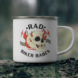 RAD Biker Babes Enamel Camping Mug 12oz