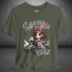 Sassy Spyder Girl Crew Neck TShirt