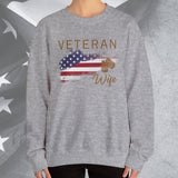 American Veteran Wife Crew Neck Sweatshirt