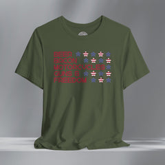 Patriotic Motorcycle Crew Neck TShirt