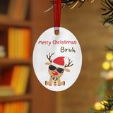 Funny Reindeer Aluminum Christmas Ornament