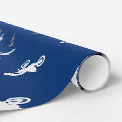 Blue Motocross Gift Wrap - Dirt Bike Racing Design