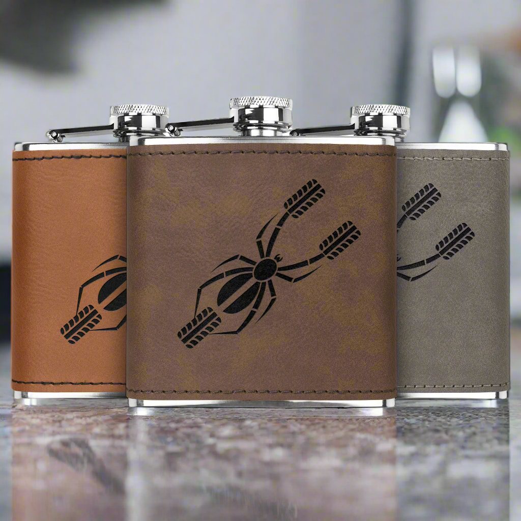 Can-Am Spyder Laser Engraved Flask 6oz