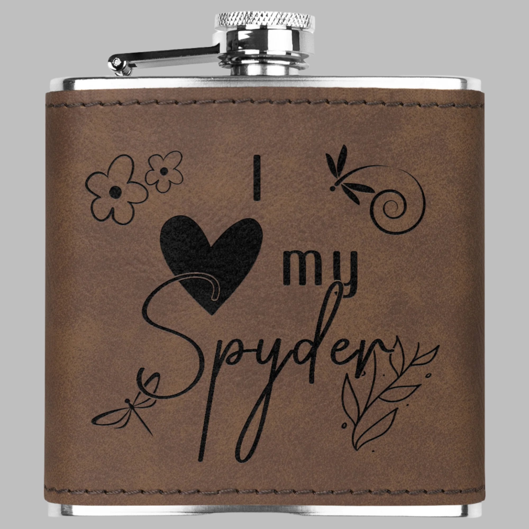 Can-Am Spyder Laser Engraved Flask 6oz