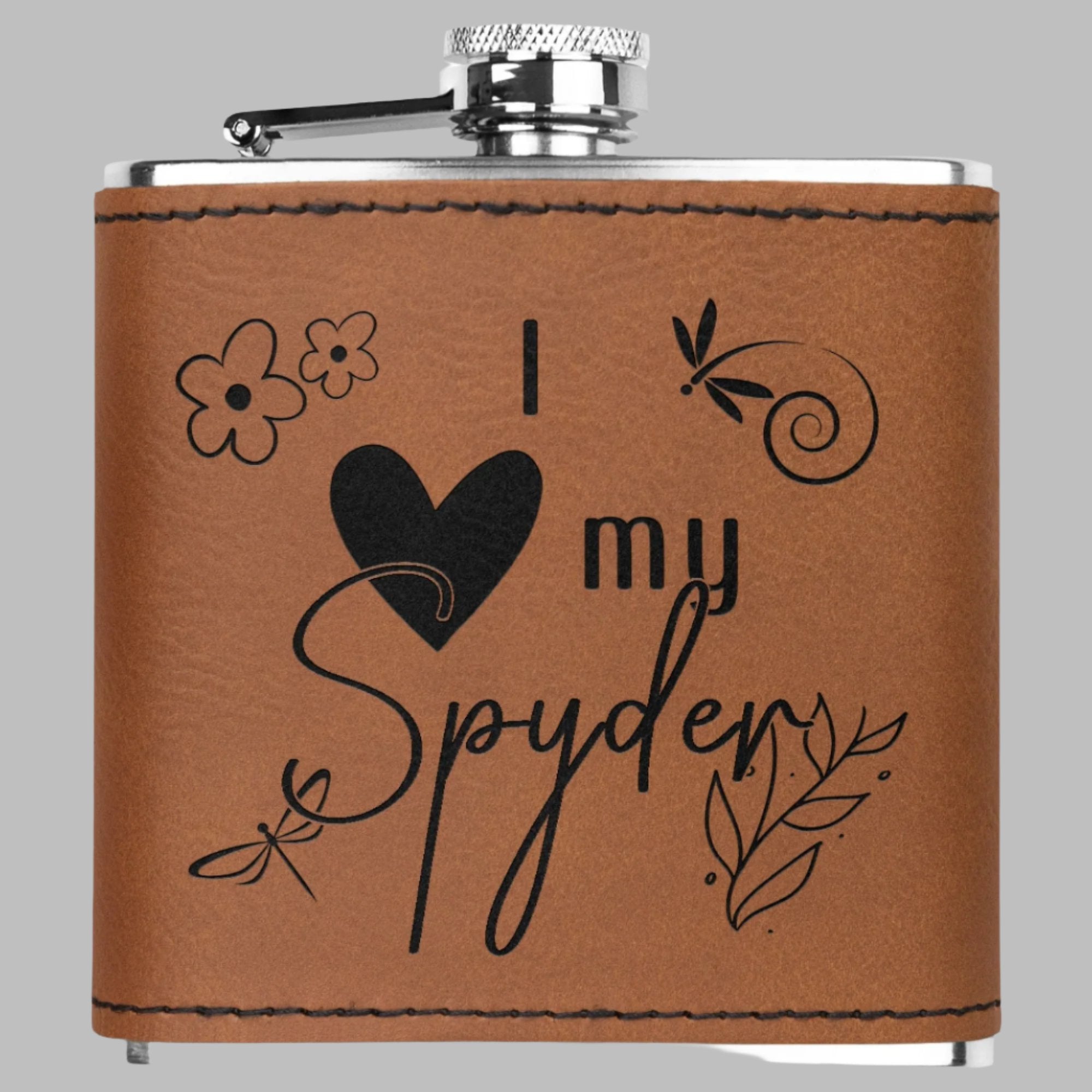 Can-Am Spyder Laser Engraved Flask 6oz