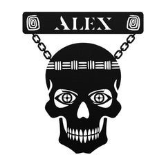 Tiki Skull Customized Steel Wall Art