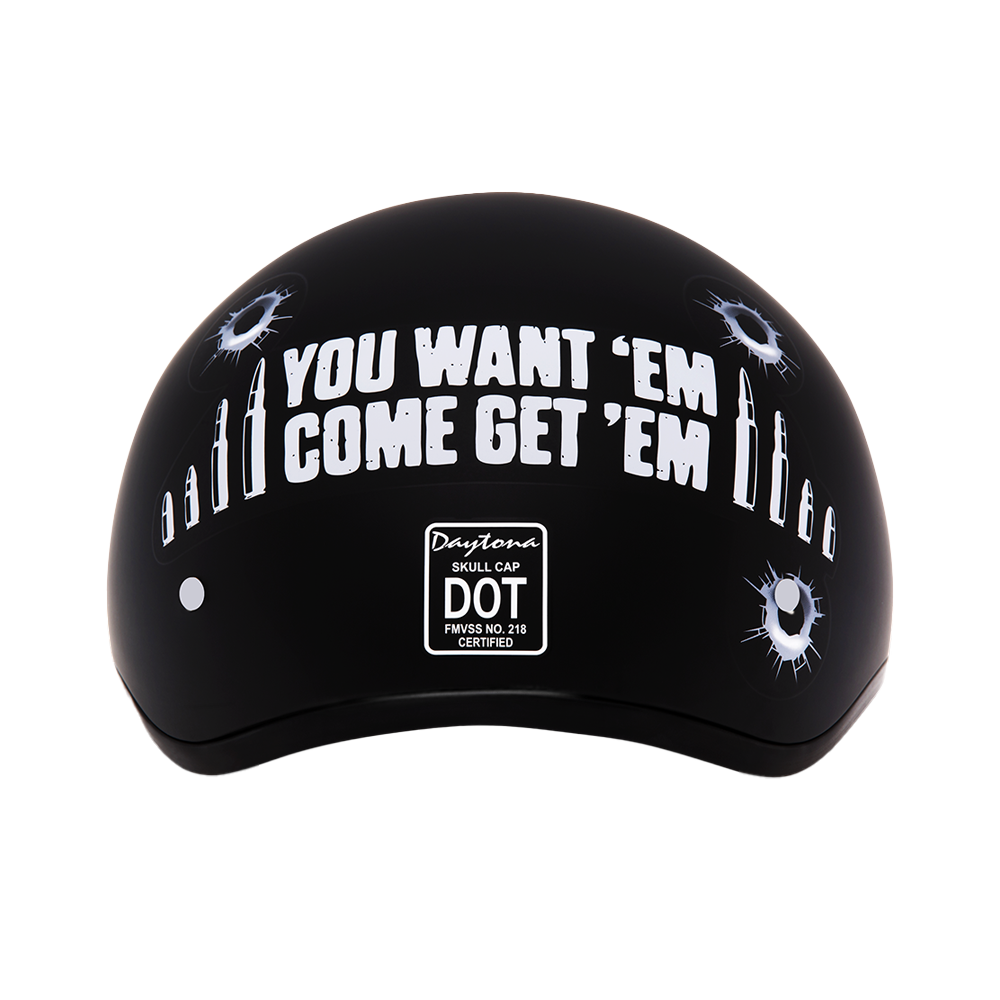 Motorcycle Graphic Half Face Helmet | Come Get 'Em