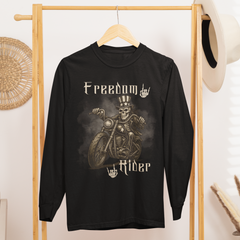 Freedom Rider Patriotic Biker Long Sleeve TShirt