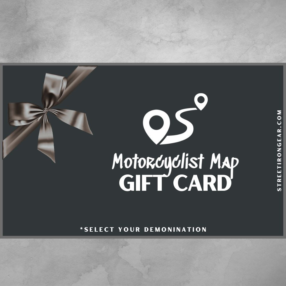 Motorcyclist Map Gift Card