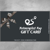 Motorcyclist Map Gift Card