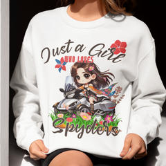 Just a Girl Who Loves Spyders Sweatshirt: Boho Design