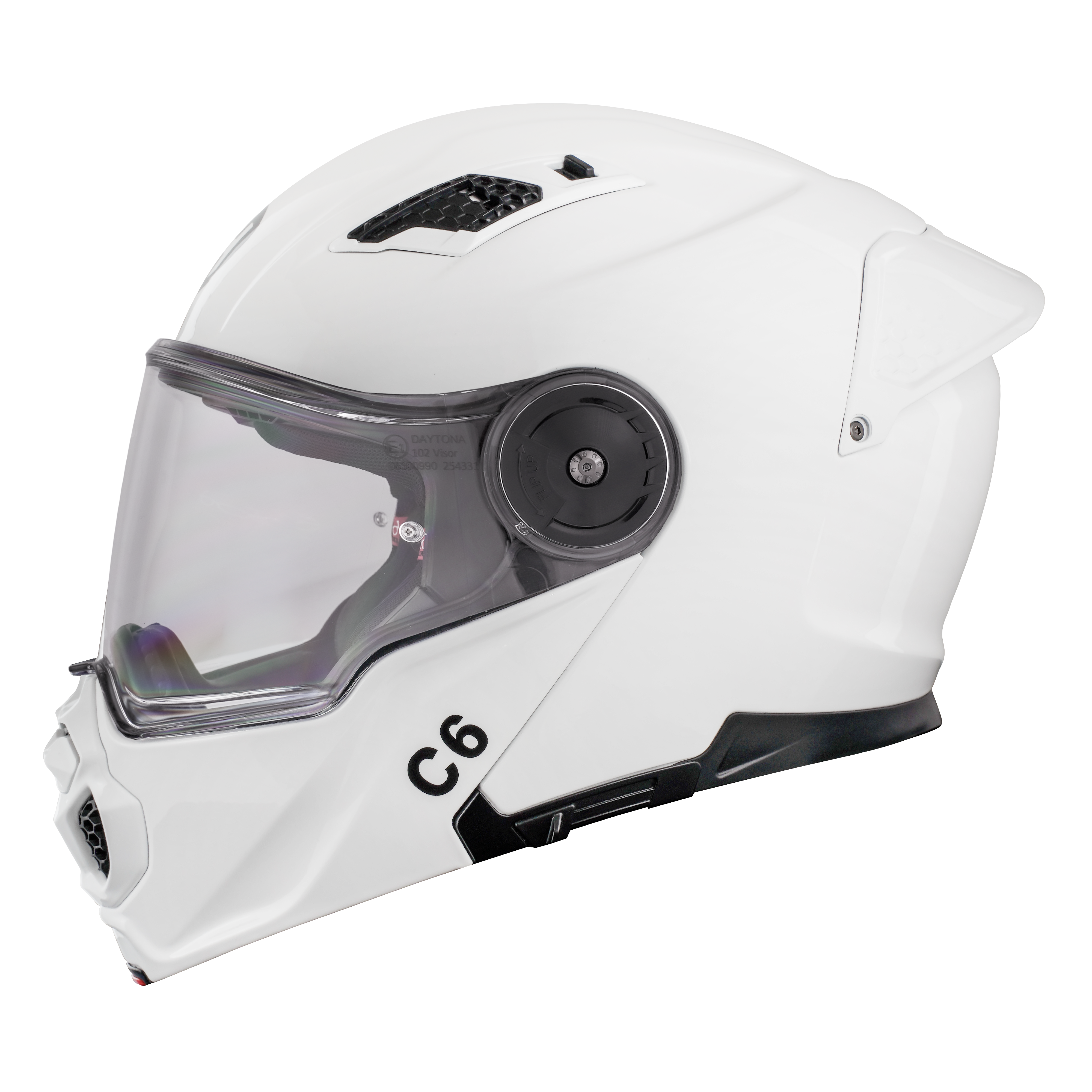 Daytona C6 Modular Helmet | Hi-Gloss White