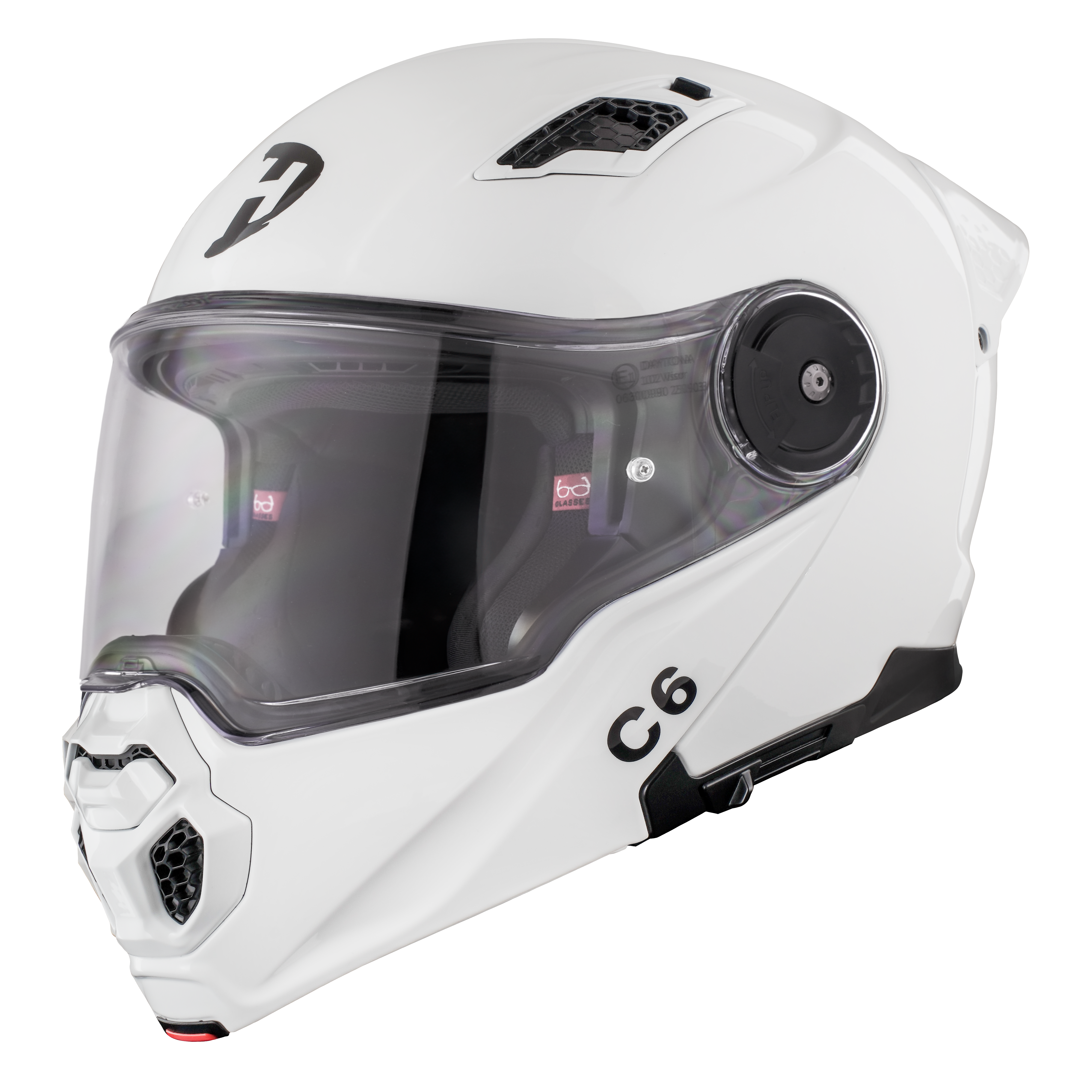Daytona C6 Modular Helmet | Hi-Gloss White