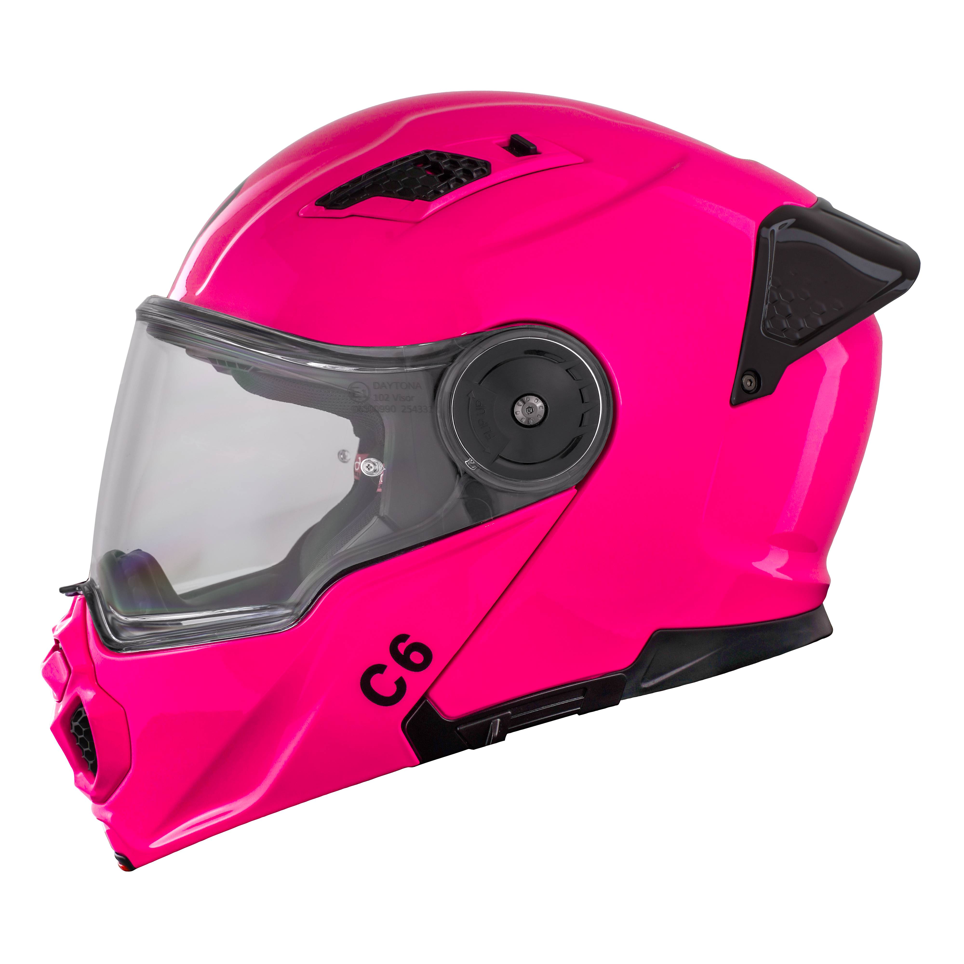 Daytona C6 Modular Motorcycle Helmet | Hi-Gloss Pink