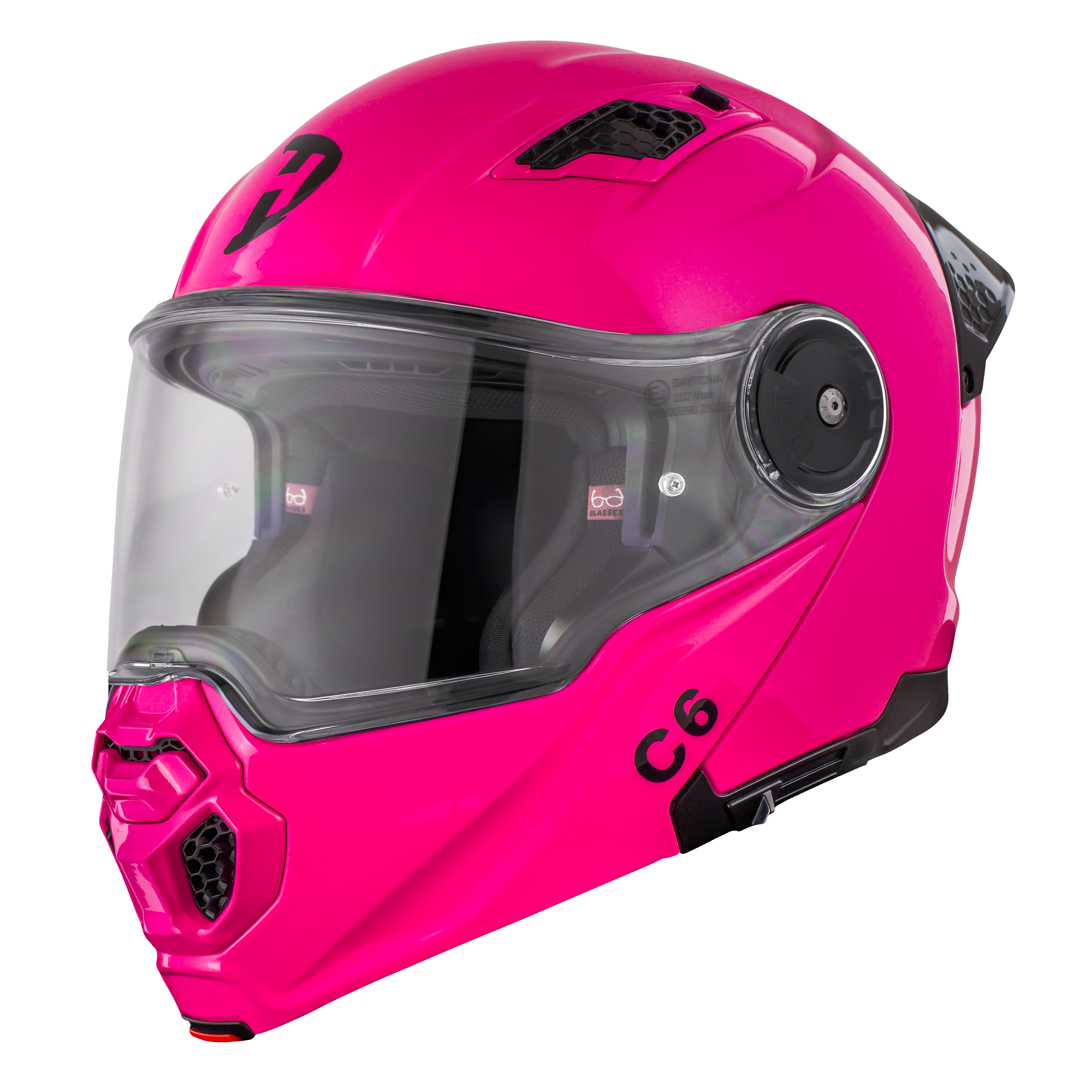 Daytona C6 Modular Motorcycle Helmet | Hi-Gloss Pink
