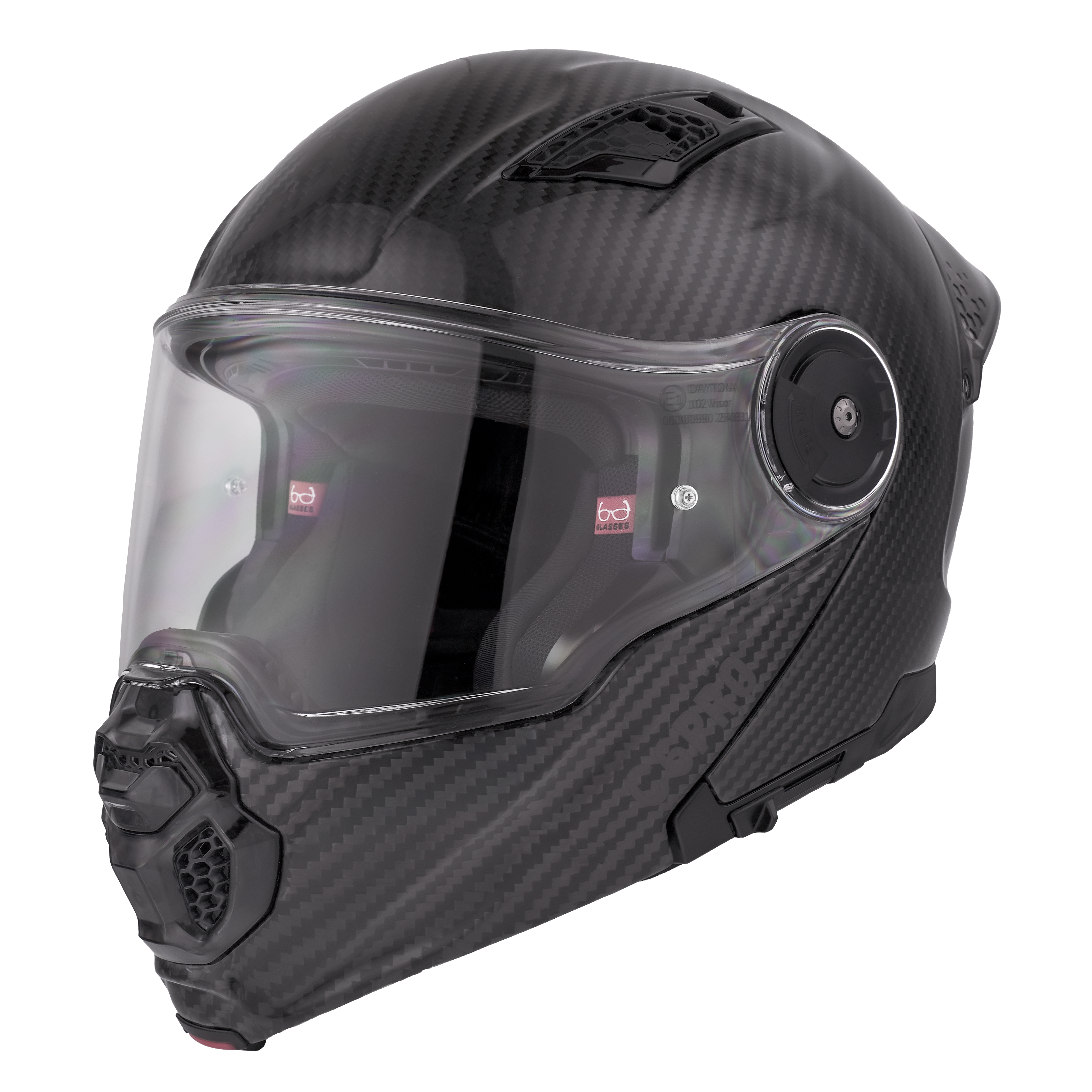 Daytona C6 Pro Modular Helmet | Grey Carbon Fiber