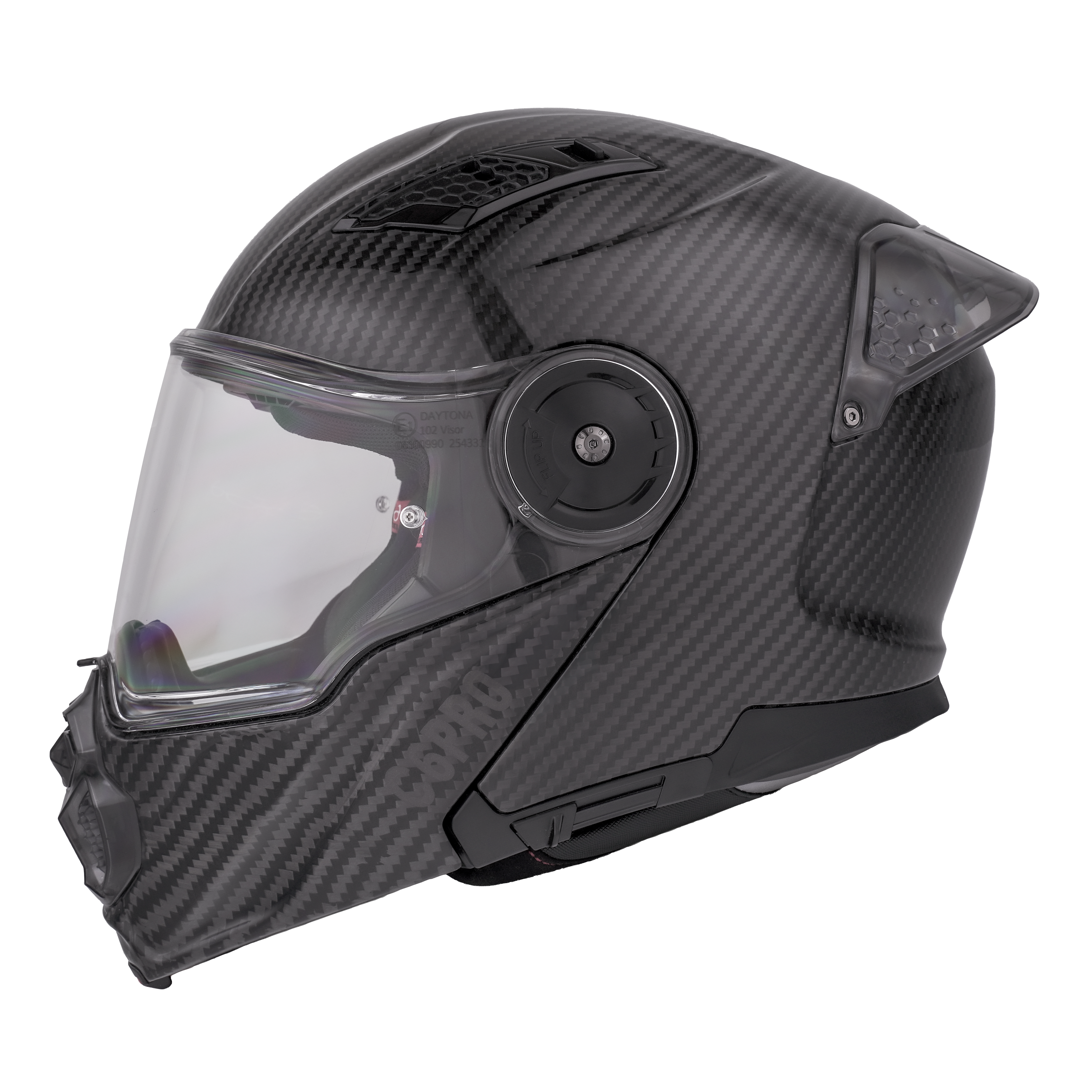 Daytona C6 Pro Modular Helmet | Grey Carbon Fiber