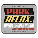 Motorcycle Inn Mouse Pad - Park. Relax. Dream.