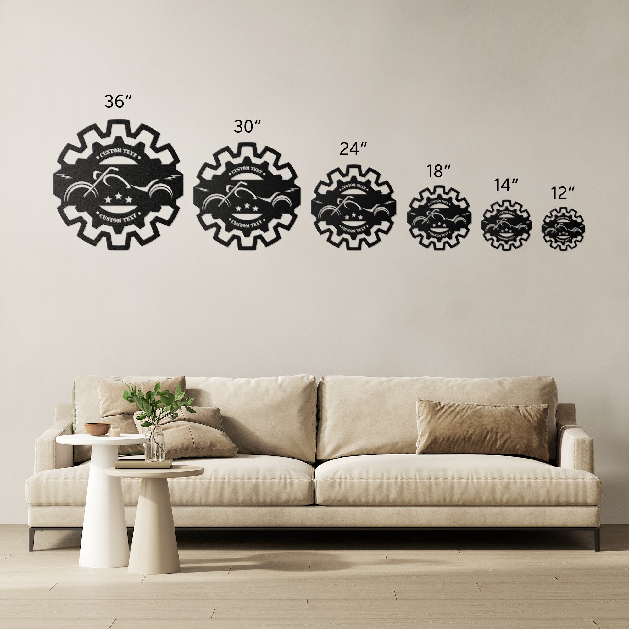 Motorcycle Metal Wall Art (Customizable)