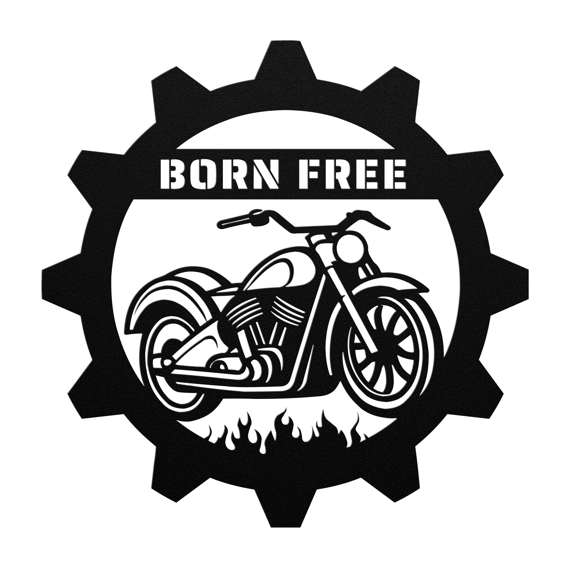 Motorcycle Metal Wall Art (Customizable)