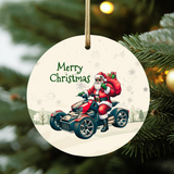 Can-Am Ryker Biker Santa Christmas Ornament