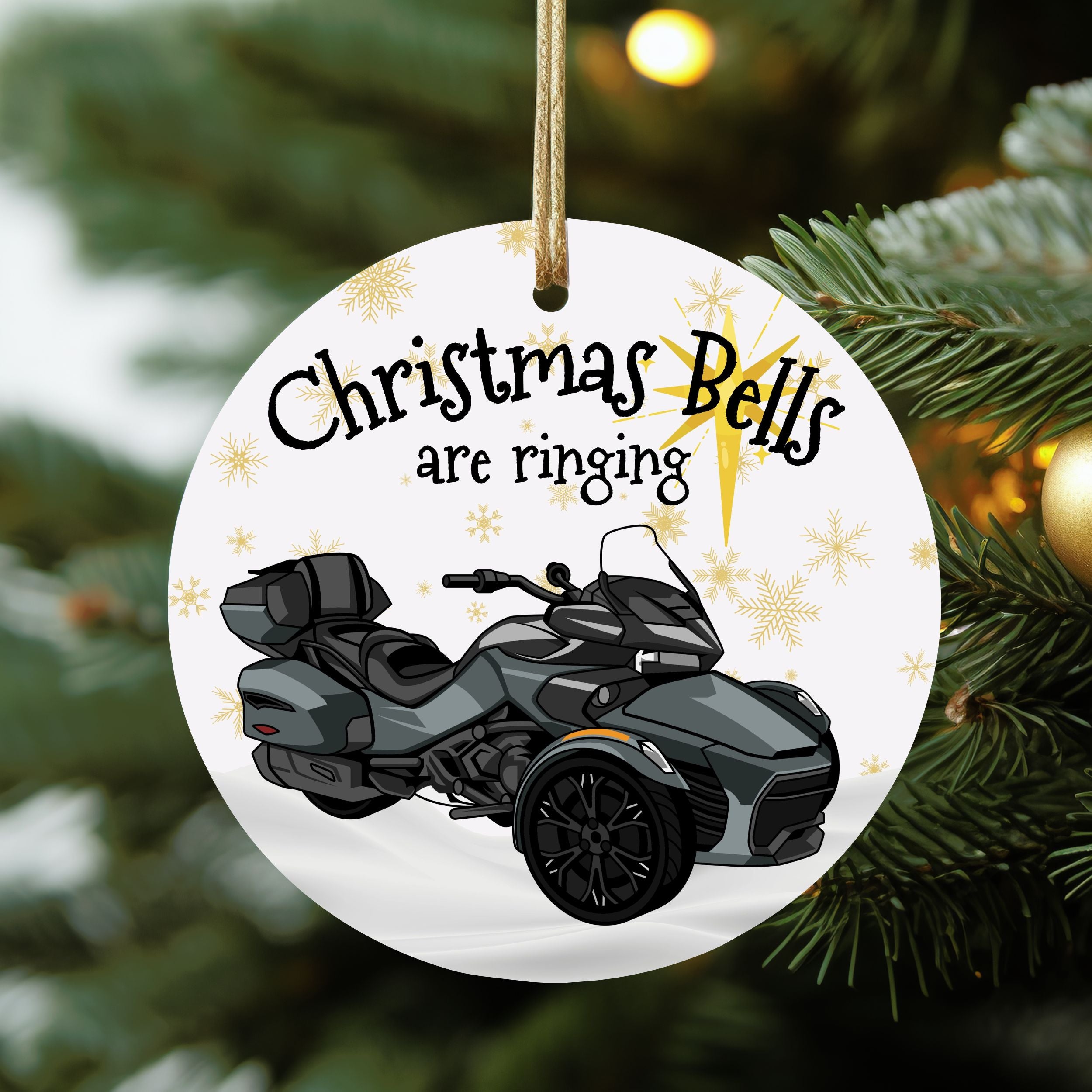 Can-Am Spyder F3-L Aluminum Christmas Ornament