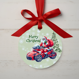 Can-Am Spyder Biker Santa Christmas Ornament