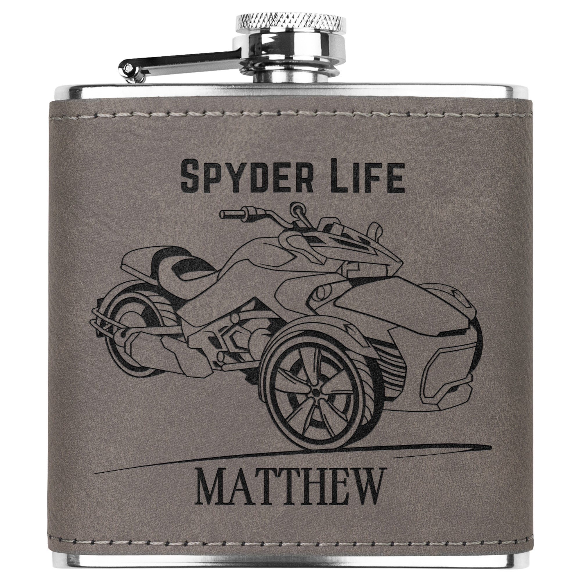 Can-Am Spyder Laser Engraved Flask 6oz (Customizable)