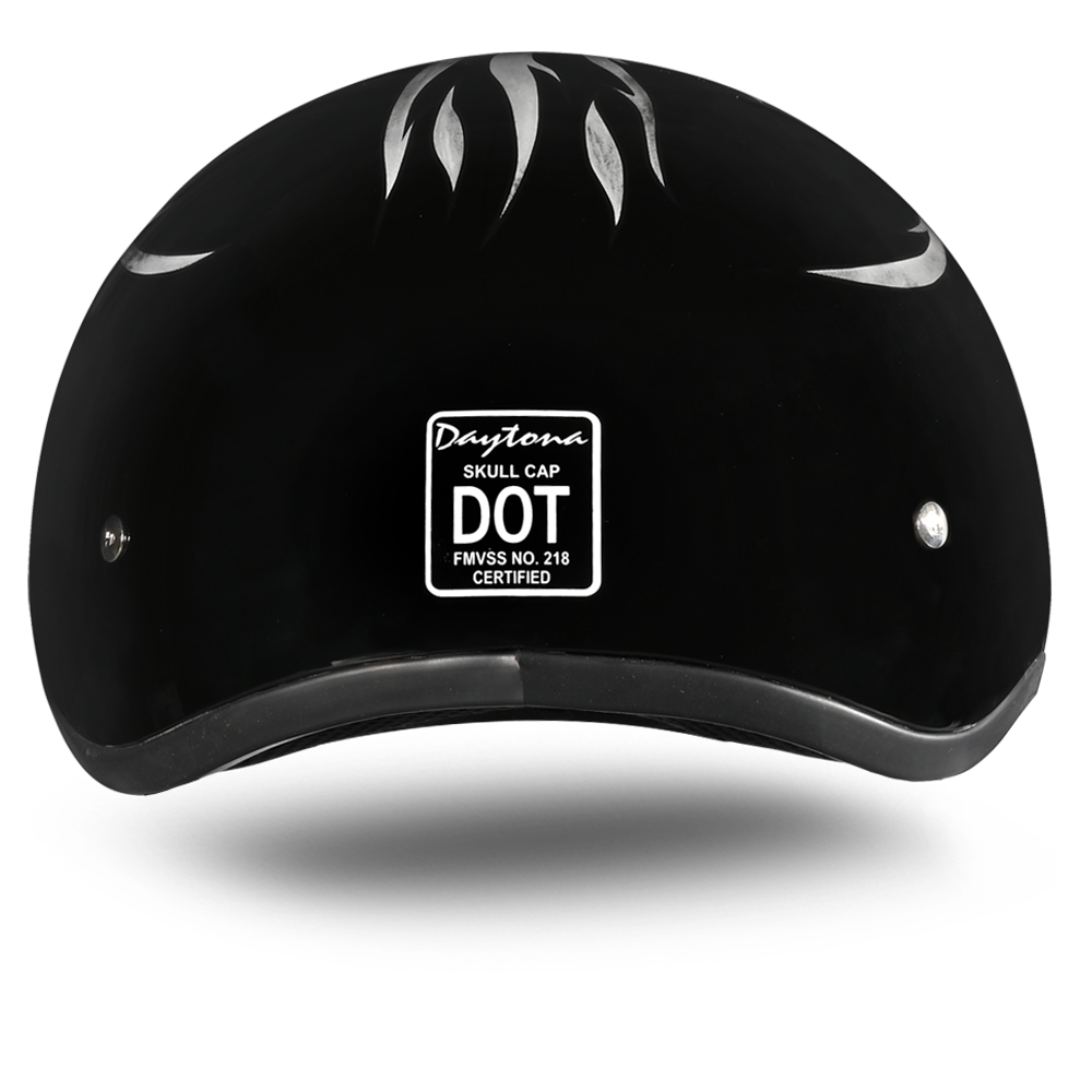 Motorcycle Graphic Half Face Helmet | Ignite Grey Flames