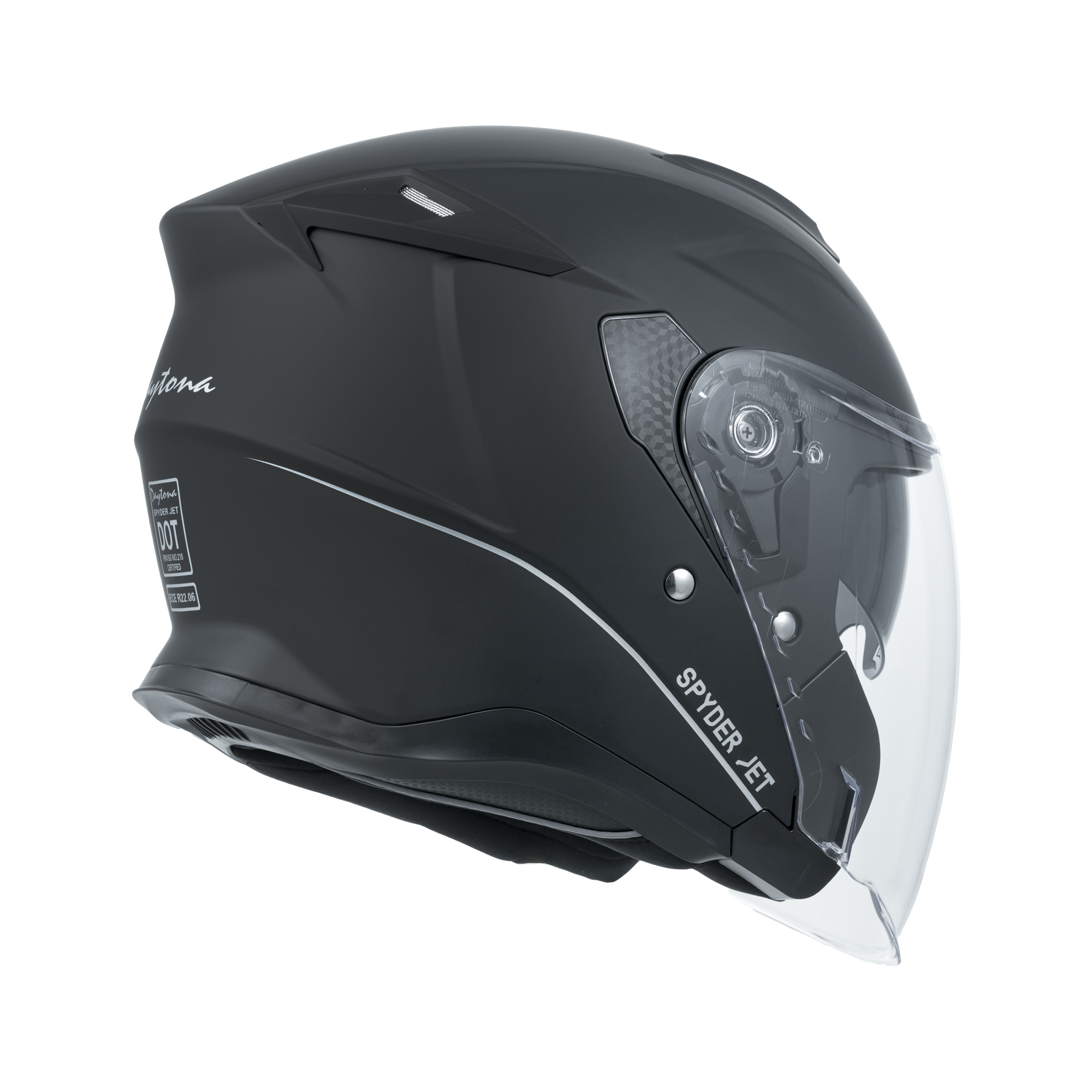 Daytona Spyder Jet Helmet | Dull Black