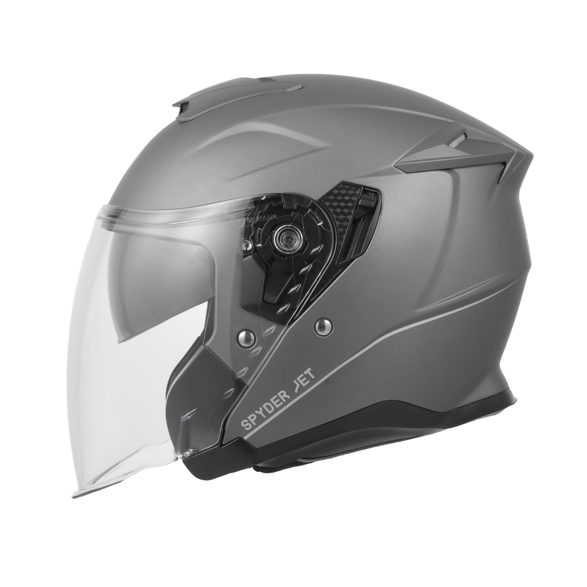 Daytona Spyder Jet Helmet - Gun Metal Grey Dull Metallic