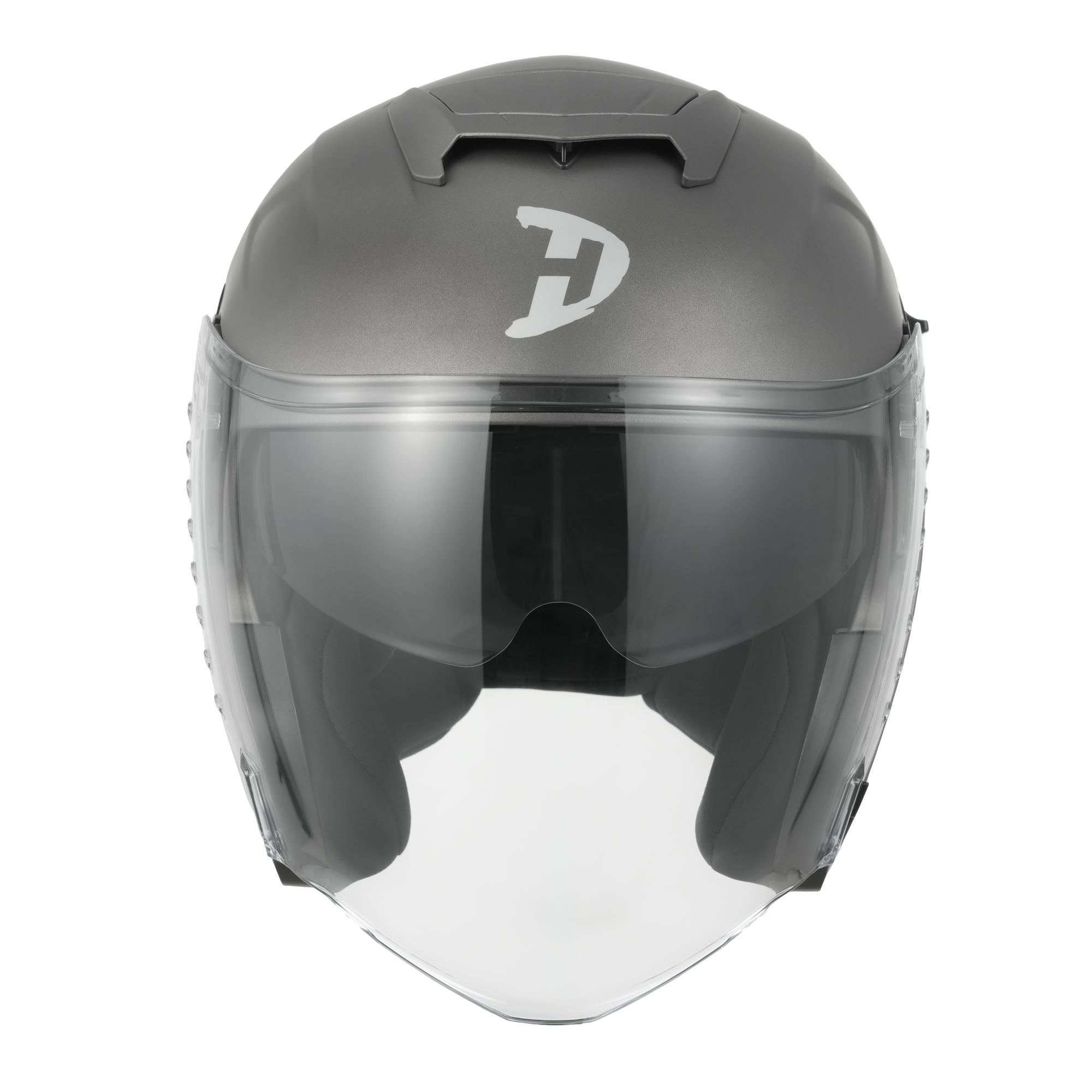 Daytona Spyder Jet Helmet - Gun Metal Grey Dull Metallic