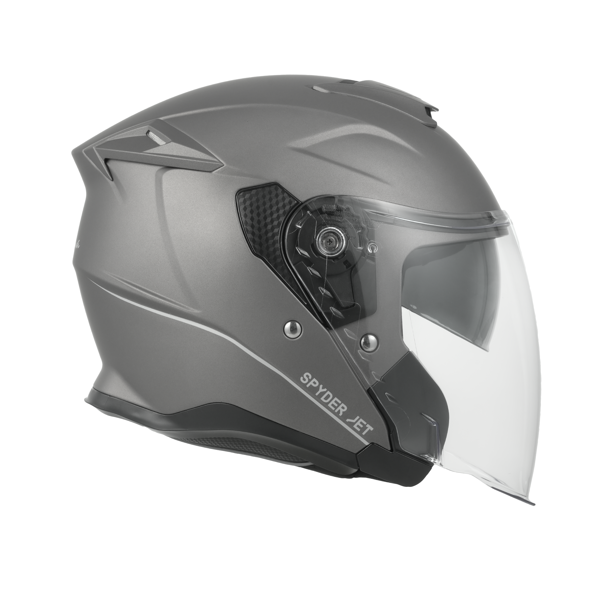 Daytona Spyder Jet Helmet - Gun Metal Grey Dull Metallic