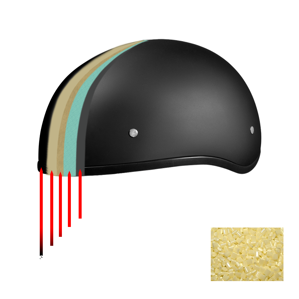 Motorcycle Graphic Half Face Helmet | Make 'Em Pay