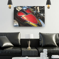 Vintage Chopper Motorcycle Tank Metal Poster