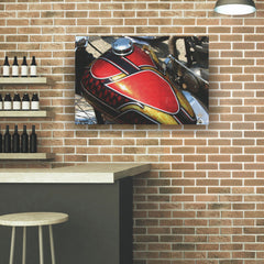 Vintage Chopper Motorcycle Tank Metal Poster