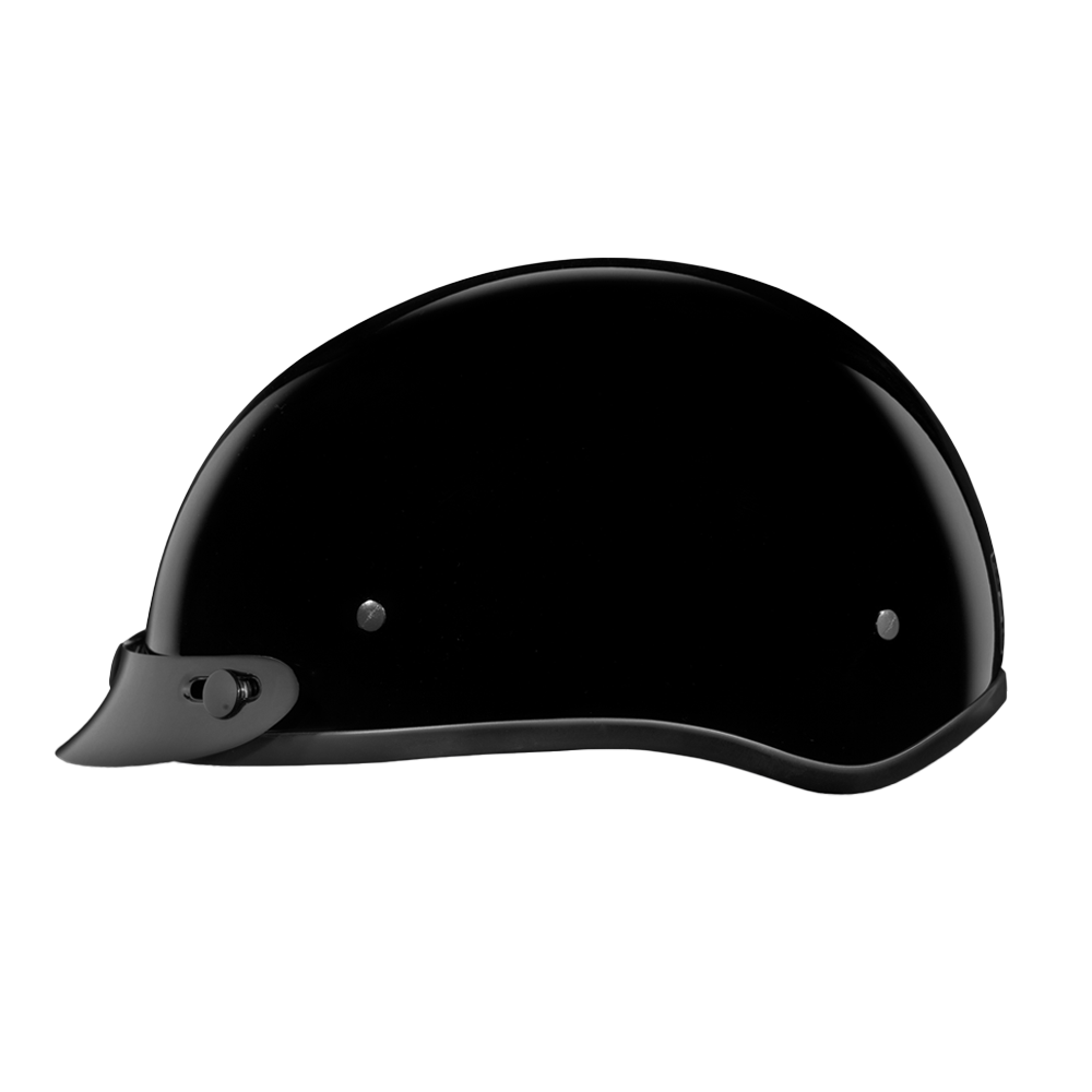 Motorcycle Beanie Style Half Helmet | Hi-Gloss Black