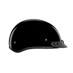 Motorcycle Beanie Style Half Helmet | Hi-Gloss Black
