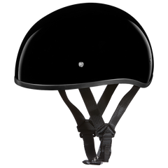 Motorcycle Beanie Style Half Helmet without Visor | Hi-Gloss Black
